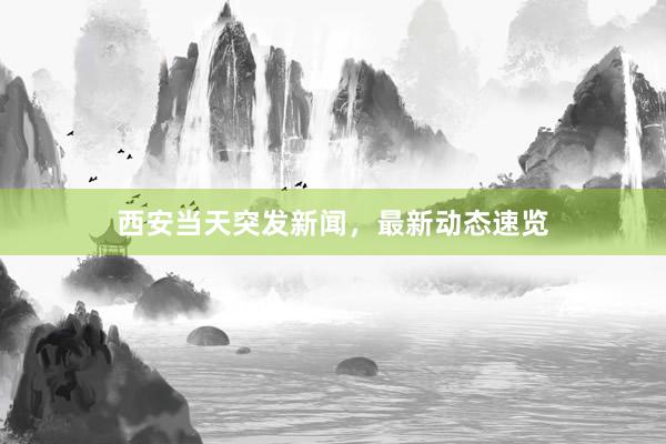 西安当天突发新闻，最新动态速览